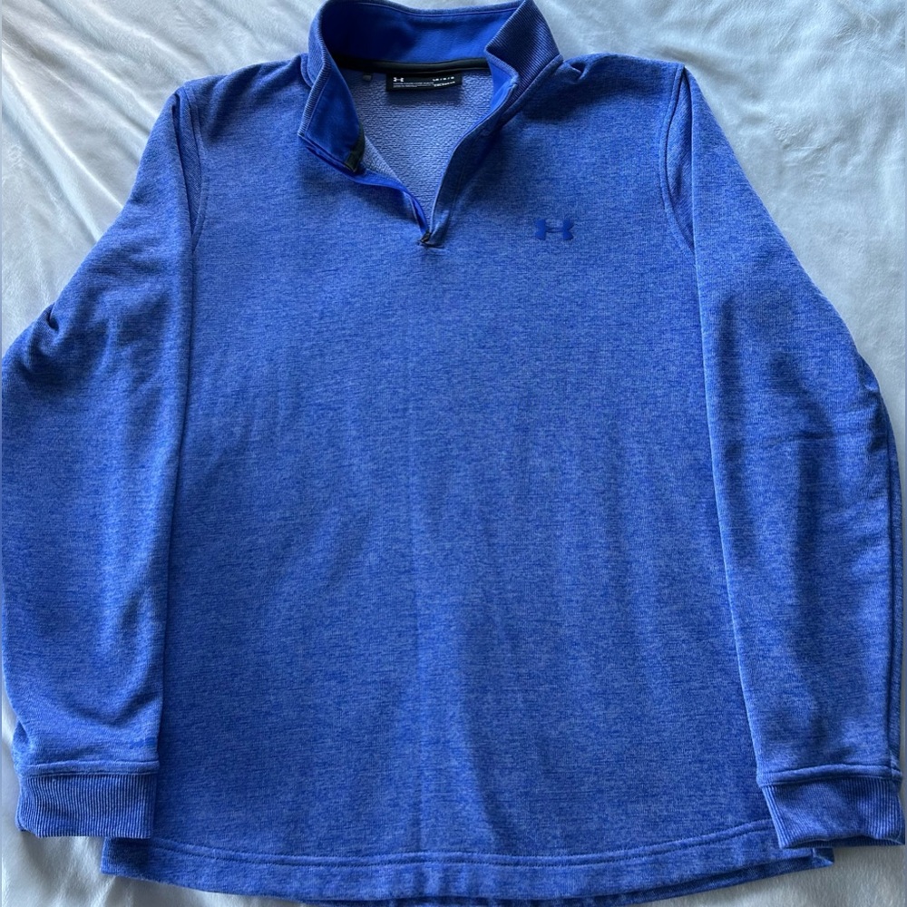 ** Under Armour UA Storm Coldgear 1/4 Zip Blue Pullover Fleece **